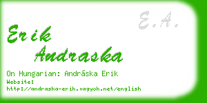 erik andraska business card